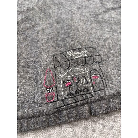 Gymboree girls Vtg CITY SIDEWALK 2003 Gray Wool Dress 12-18 mo Girl Dog Puppy - Picture 3 of 8
